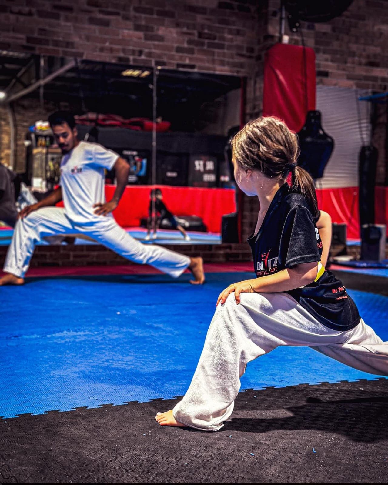 Students training at Blitz Martial Arts